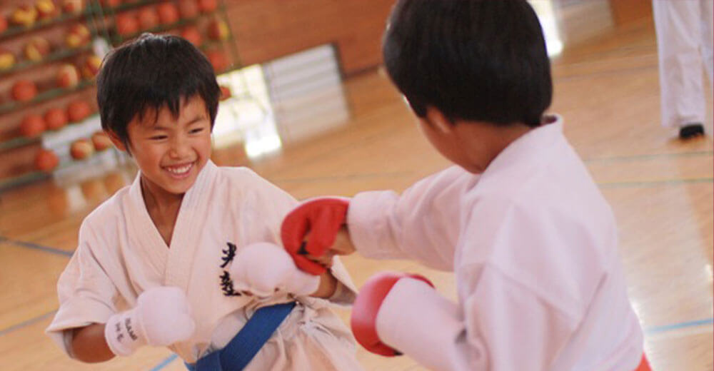 試合するお子様